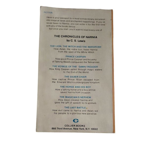 CS Lewis The Last Battle Book 7 Chronicles Of Narnia Vintage 1st Collier - Picture 2 of 6